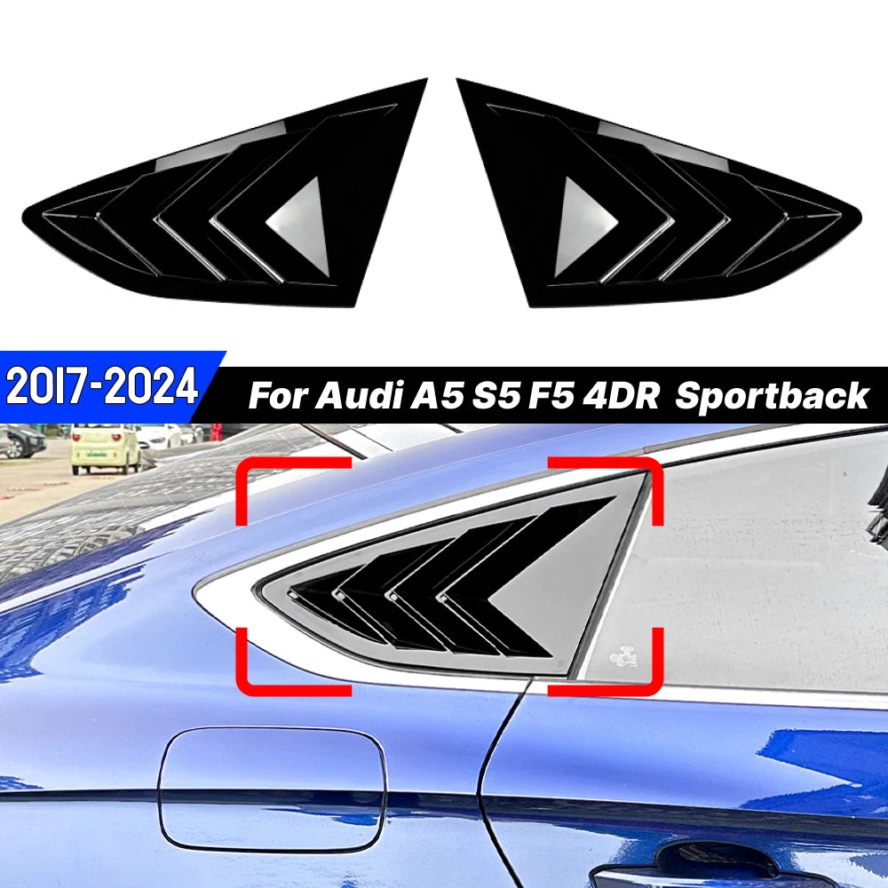 Rear Side Window Louver Cover Panel for Audi A5 S5 F5 Sportback (2017–2024)