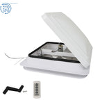 14" x 14" White RV Roof Vent Fan for Camper Trailer (12V) with Remote Control