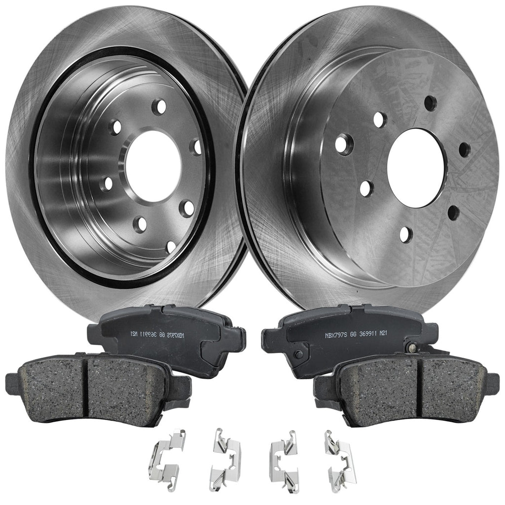 Brake Disc and Pad Kit for Nissan Xterra (2006–2007) Ceramic Pads