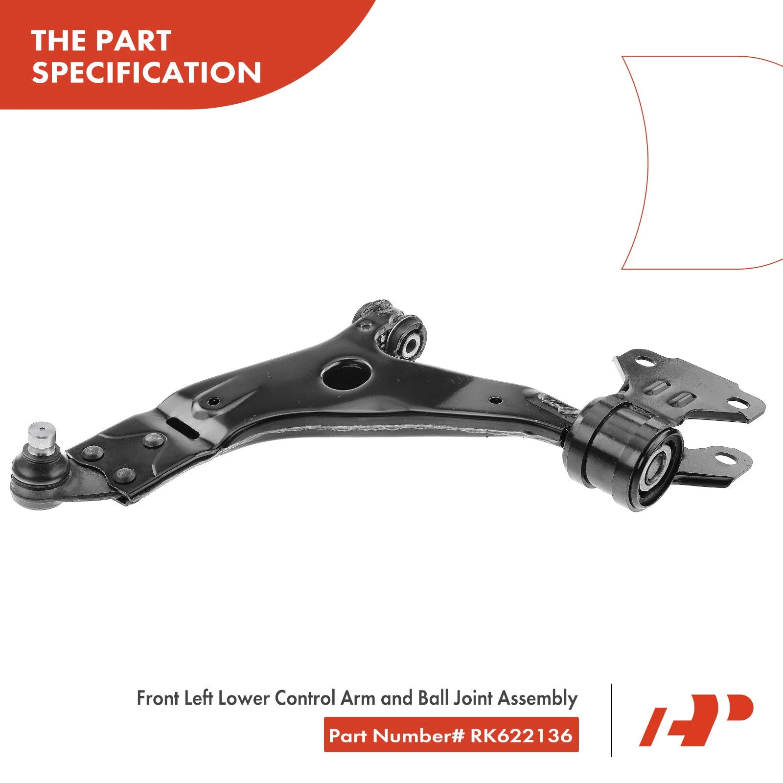 Front Left Lower Control Arm with Ball Joint for Ford Escape (2013-2019)