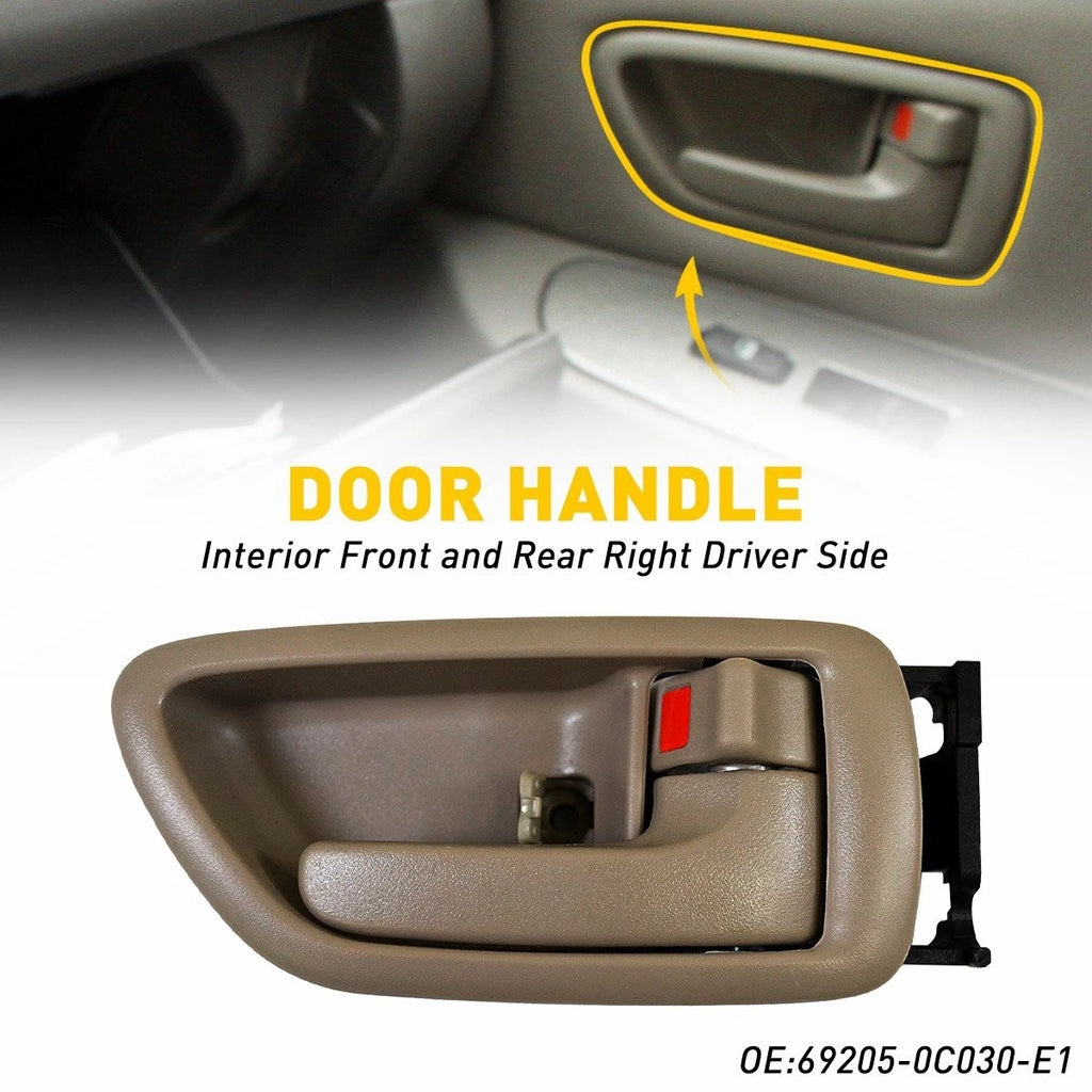 2X Inside Door Handle Beige for Toyota Sequoia (2001–2007) Tundra (2004–2006)