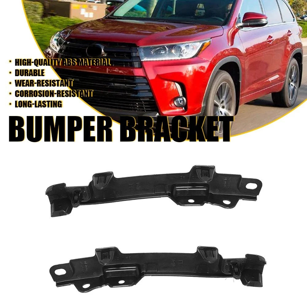 Set of 2 Black Bumper Retainers for Toyota Highlander (2014–2018)