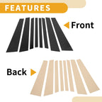 8 Pcs Car Pillar Window Trim Covers for BMW X5 (2014-2018) Black
