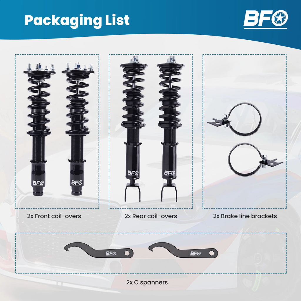 Coilover Suspension Lowering Kit for Acura TSX (2009–2014), Accord (2008–2012)