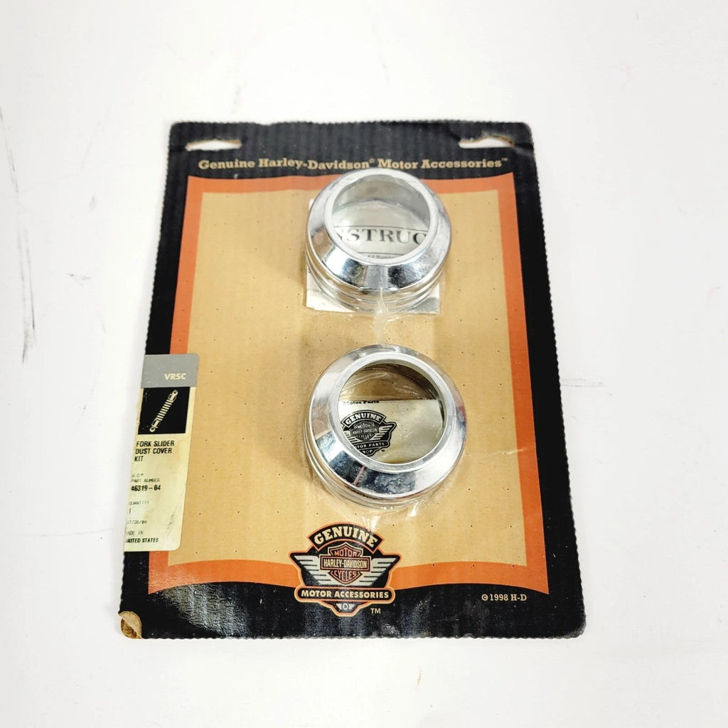 Billet Chrome Fork Sliders Dust Covers for Harley-Davidson V-Rod (2005–2006)