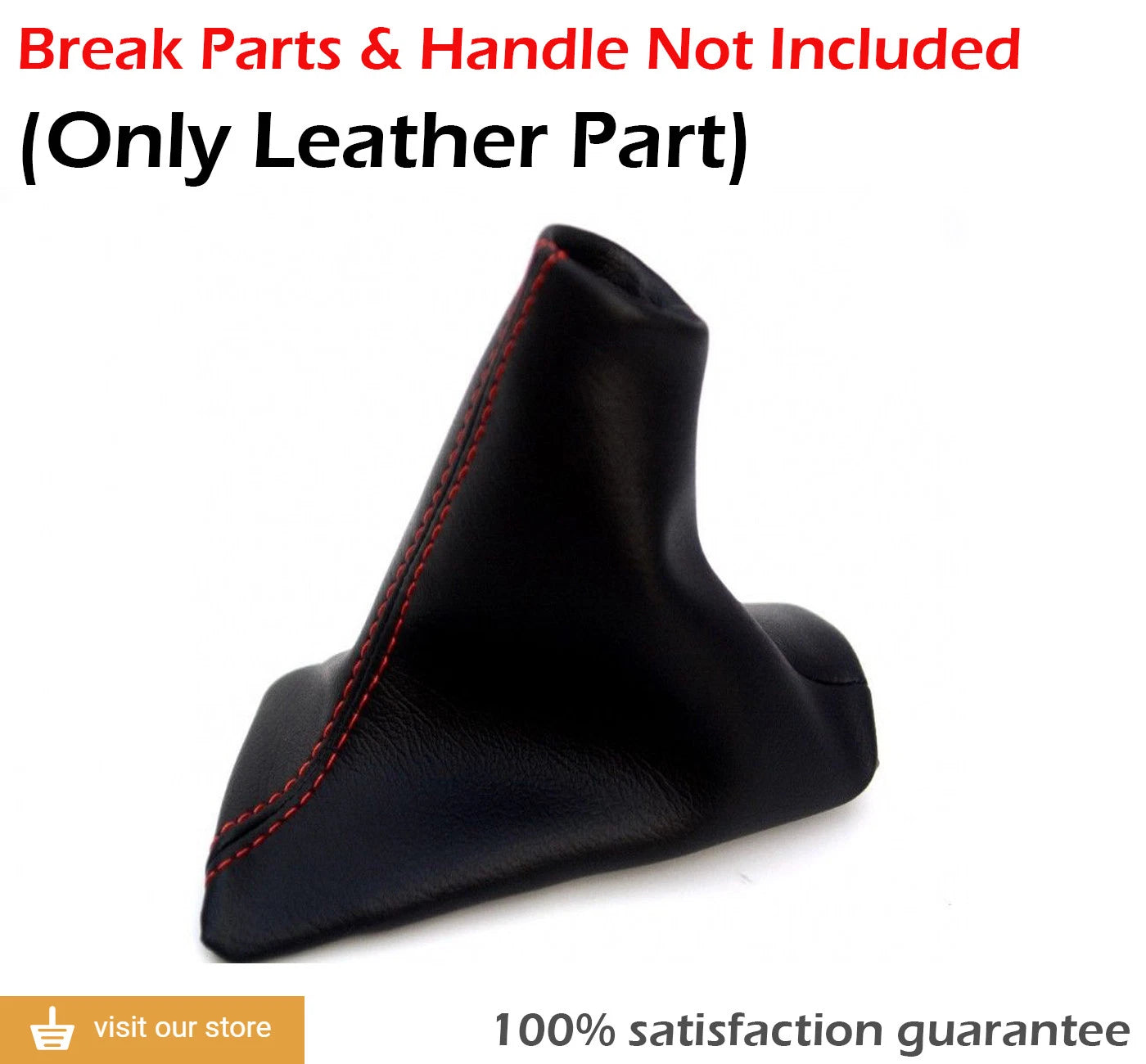 Emergency Brake Boot for Volvo S60 (2005–2008) Red Stitch Leather Synthetic