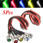 5pcs Set LED Indicator Light Dash Panel Lamp for Car Boat