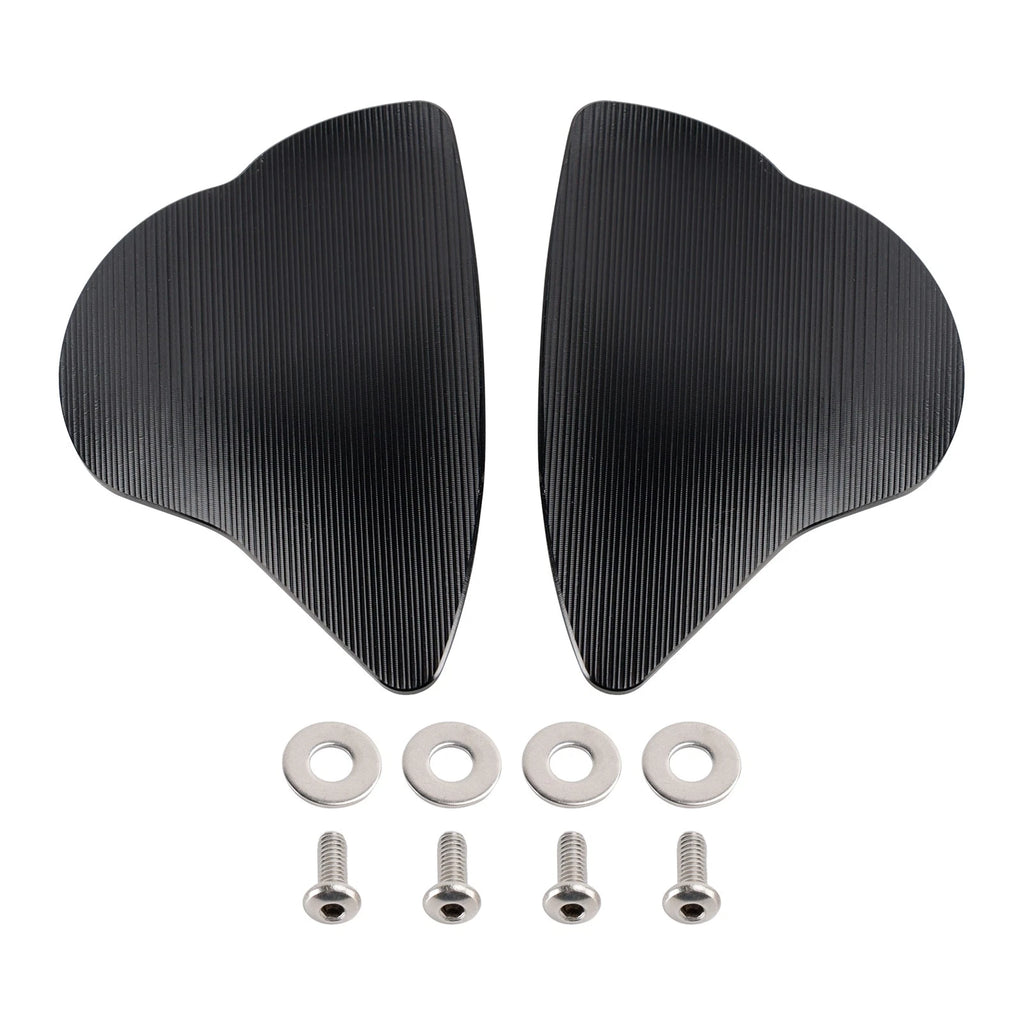 CNC Aluminum Black Mirror Block Off Plates for Yamaha YZF-R6 YZF-R7 (2017–2024)