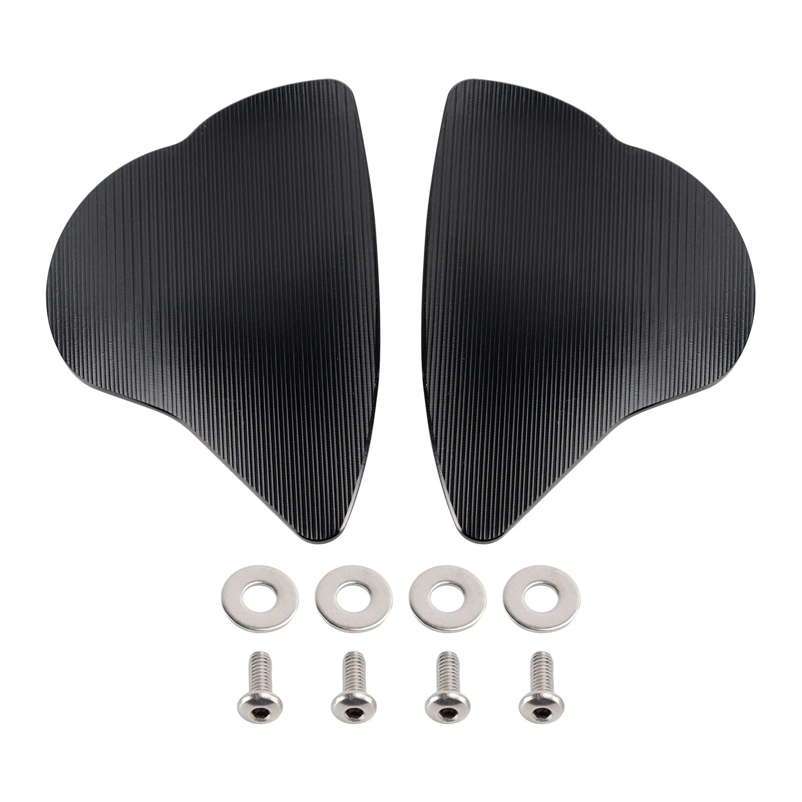 CNC Aluminum Black Mirror Block Off Plates for Yamaha YZF-R6 YZF-R7 (2017–2024)