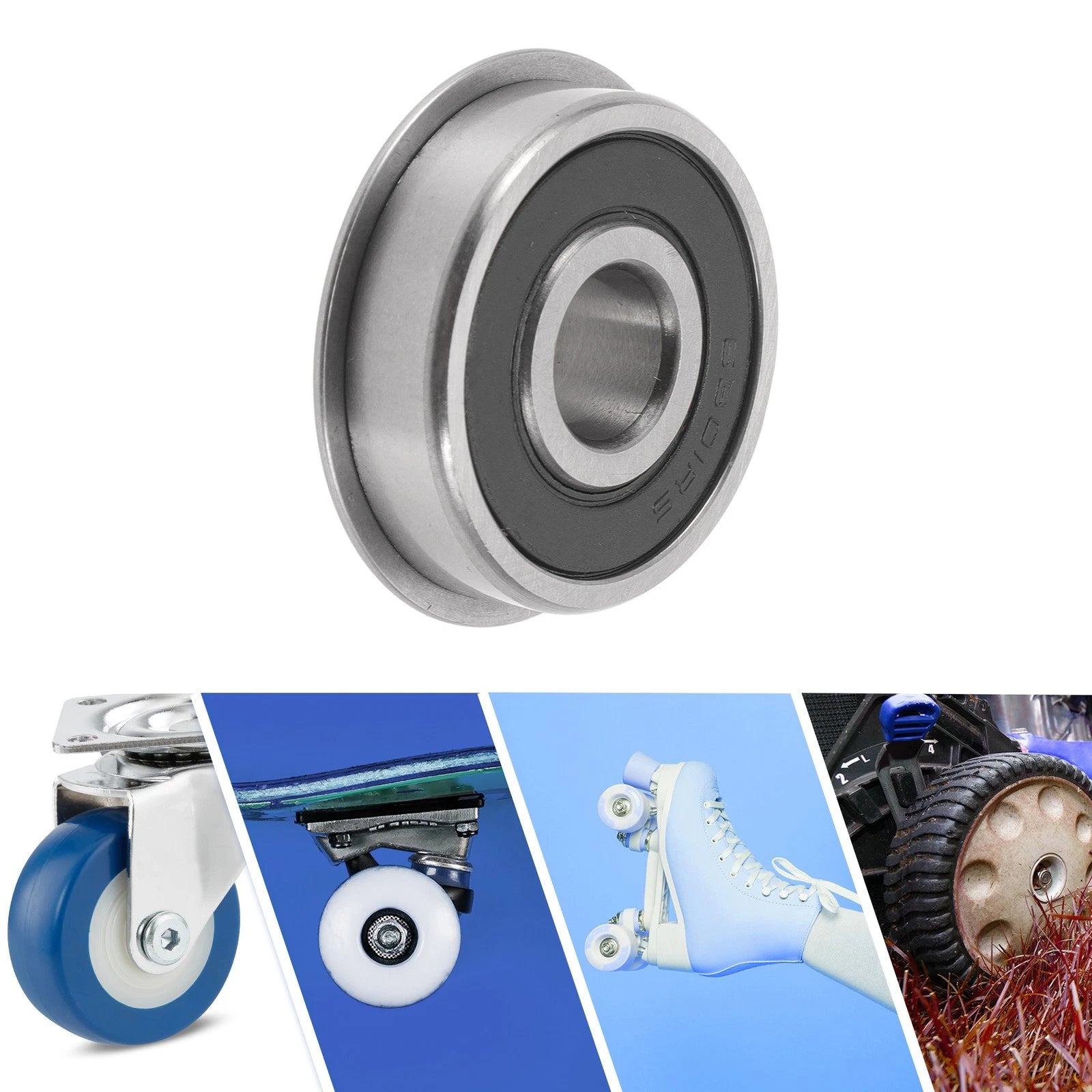 Deep Groove Ball Bearing 6301NR2RS for Scooter Skateboard (12x37x12mm)