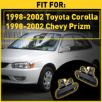 Set of 2 Exterior Front Door Handles for Toyota Corolla & Prizm (1998–2002)