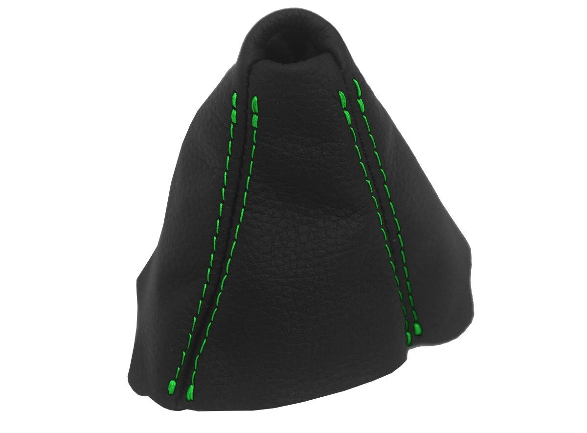 Leather Automatic Shift Boot Cover for BMW E90 (2005–2013) Green Stitch