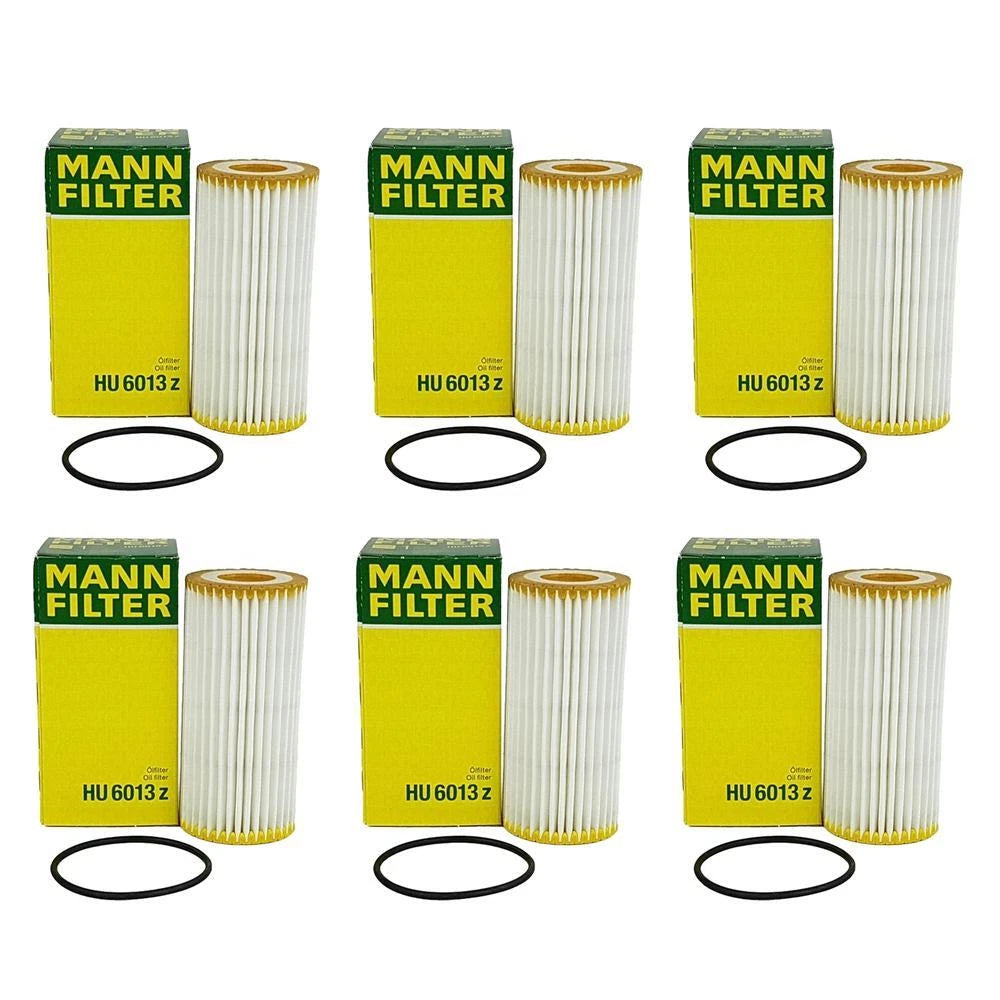 Set of 6 Cartridge Engine Oil Filters for Audi A4, VW Beetle, GTI