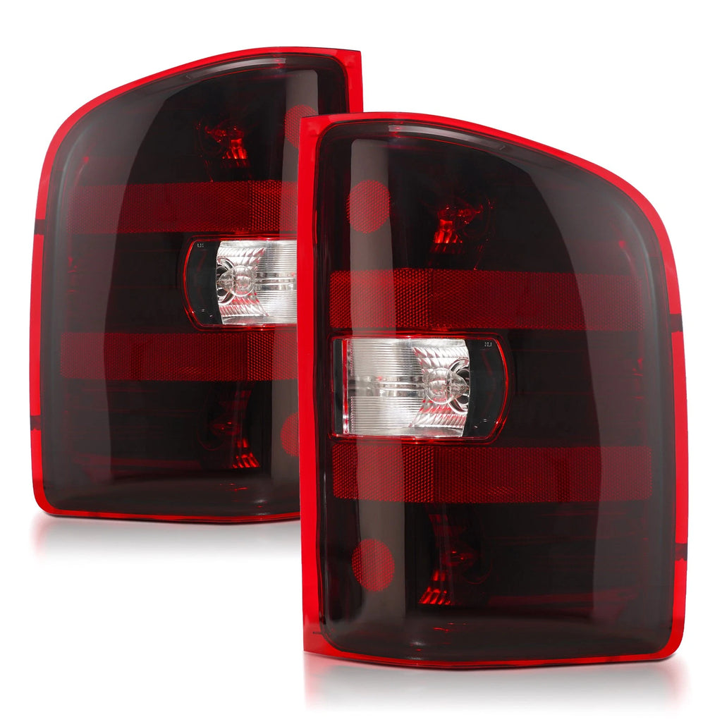 Tail Lights for Chevy Silverado 1500 2500HD 3500HD (2007–2013) Red Black Upgrade