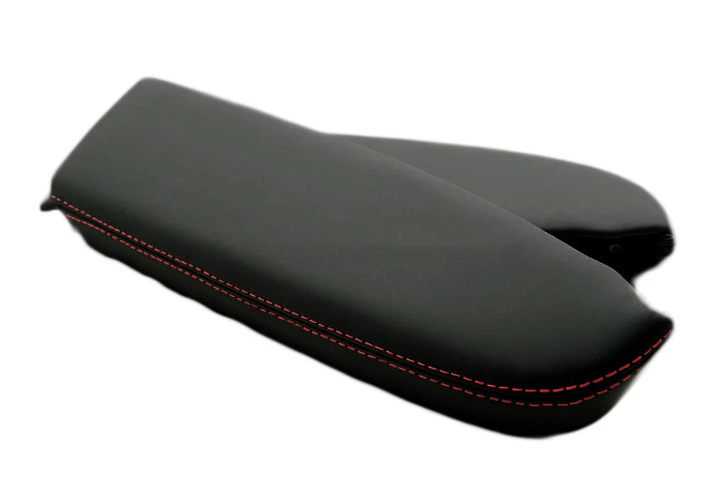 Leather Synthetic Door Panel Armrest Cover for Acura RDX (2007–2012) Red Stitch