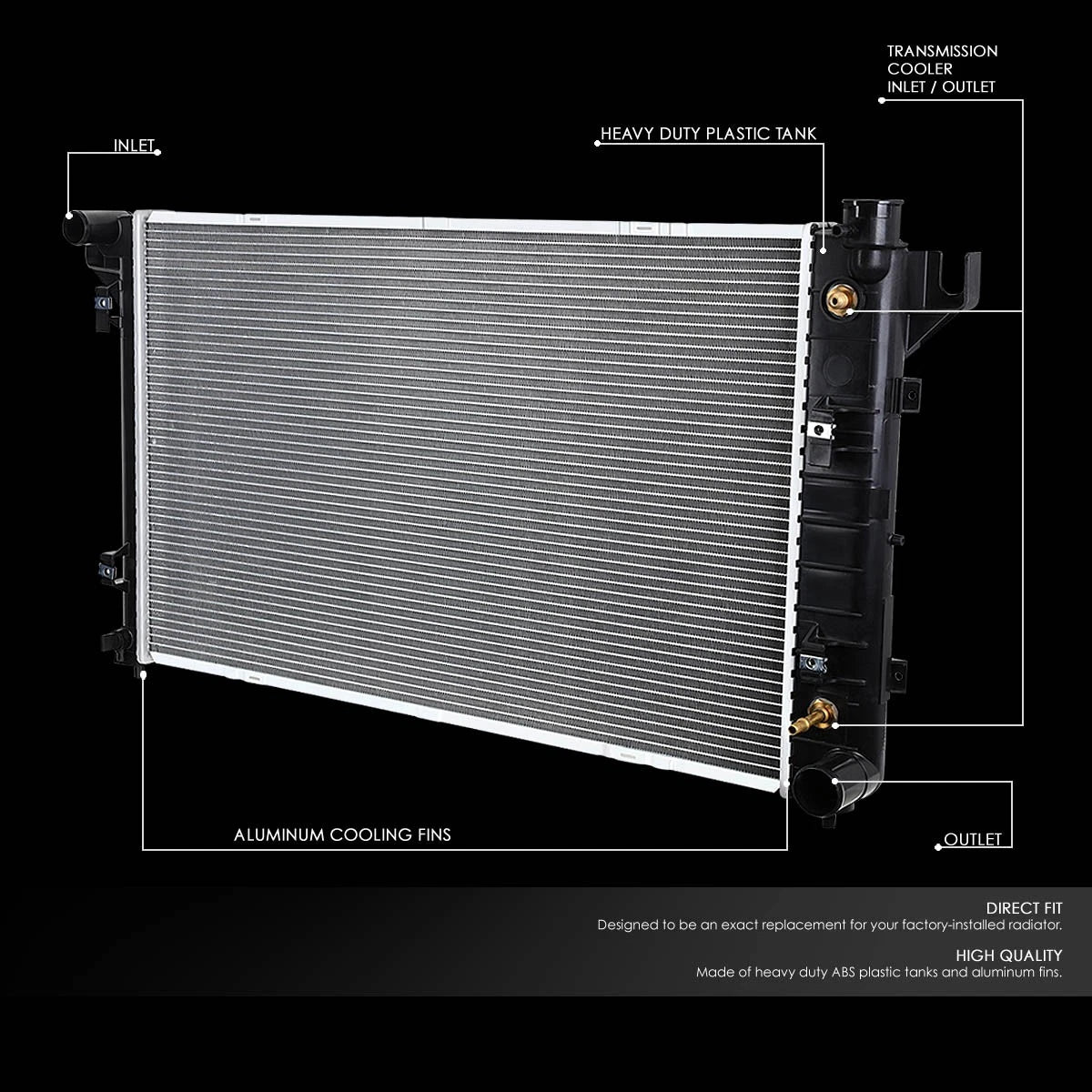 Full Aluminum Core Radiator for Dodge Ram/Ramcharger (1994–2002) DPI 1552