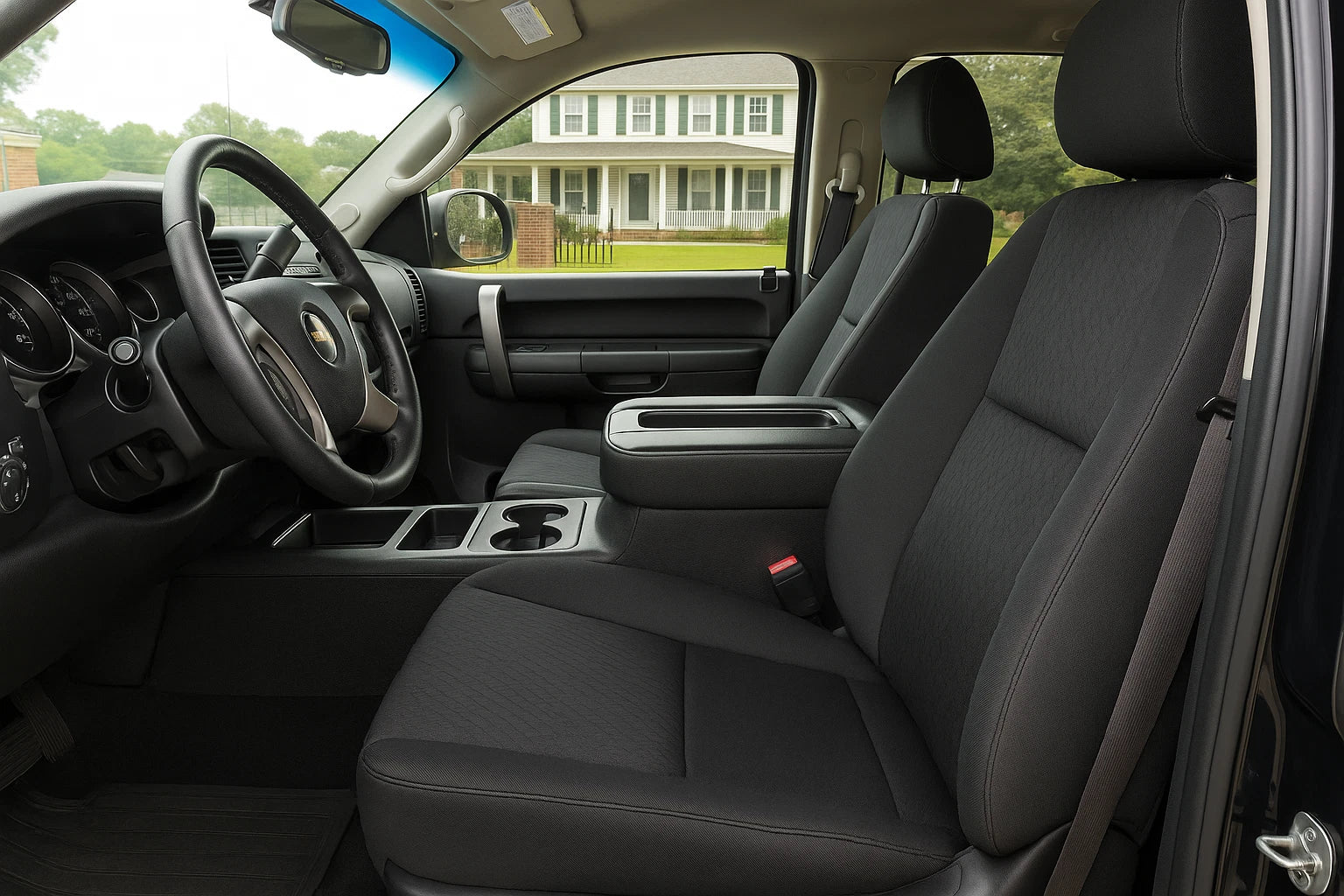Driver Bottom Cloth Seat Cover for Chevy Silverado 1500/2500HD (2007–2014)