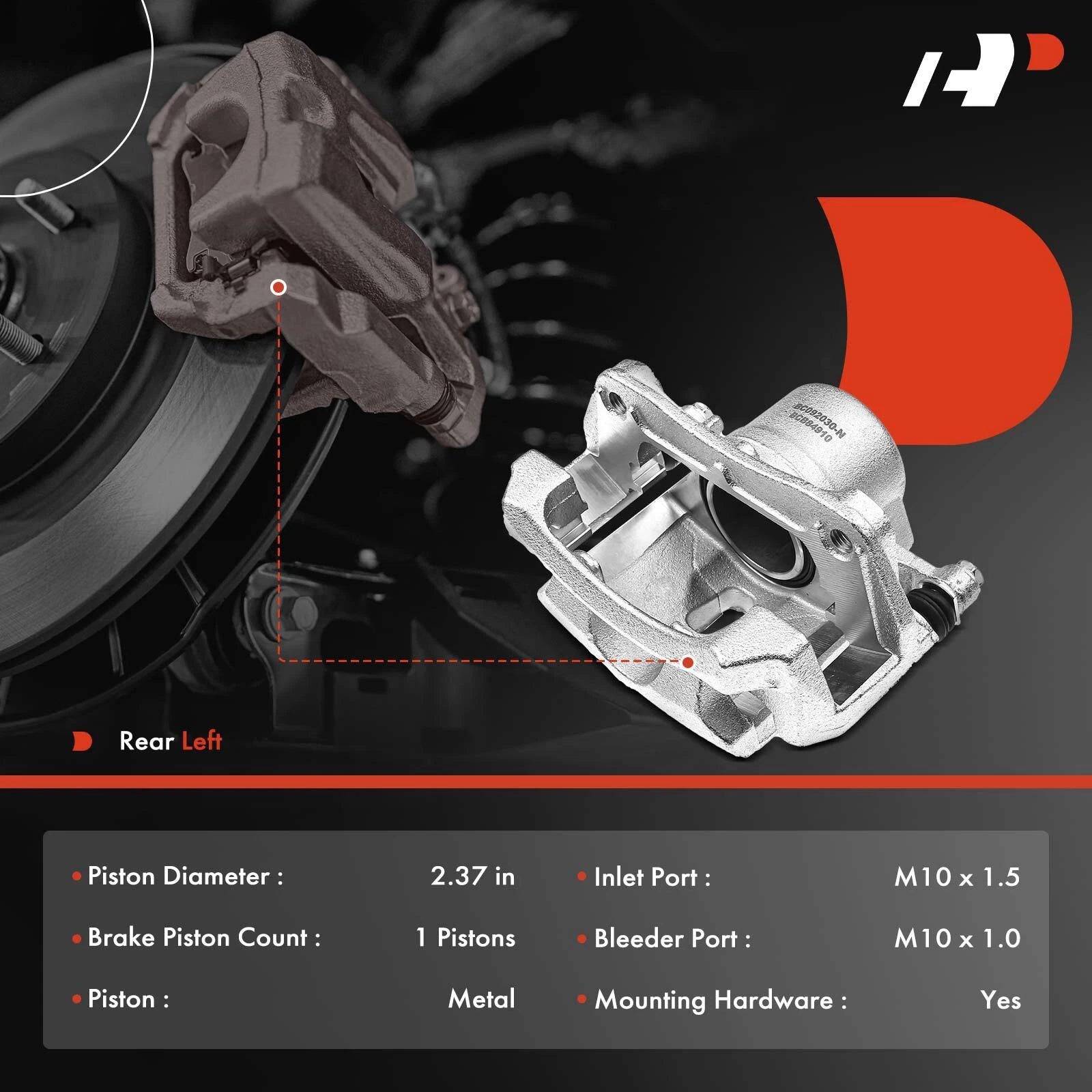 Front Left Brake Caliper with Bracket for Chevrolet Malibu (2004-2008)