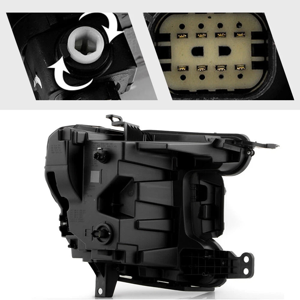 Full LED Black Trim Headlight for GMC Yukon XL Denali AT4 (2021–2024)