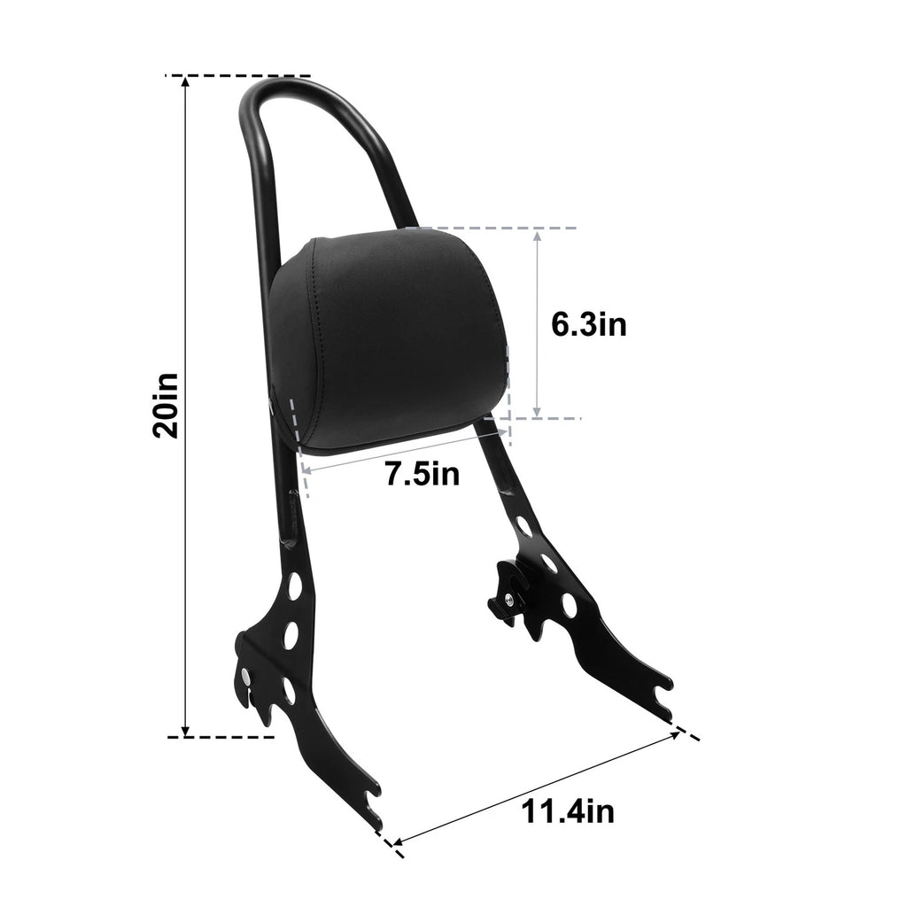 Sissy Bar with Pad for Harley Sportster XL 883 1200 (2004–2022)
