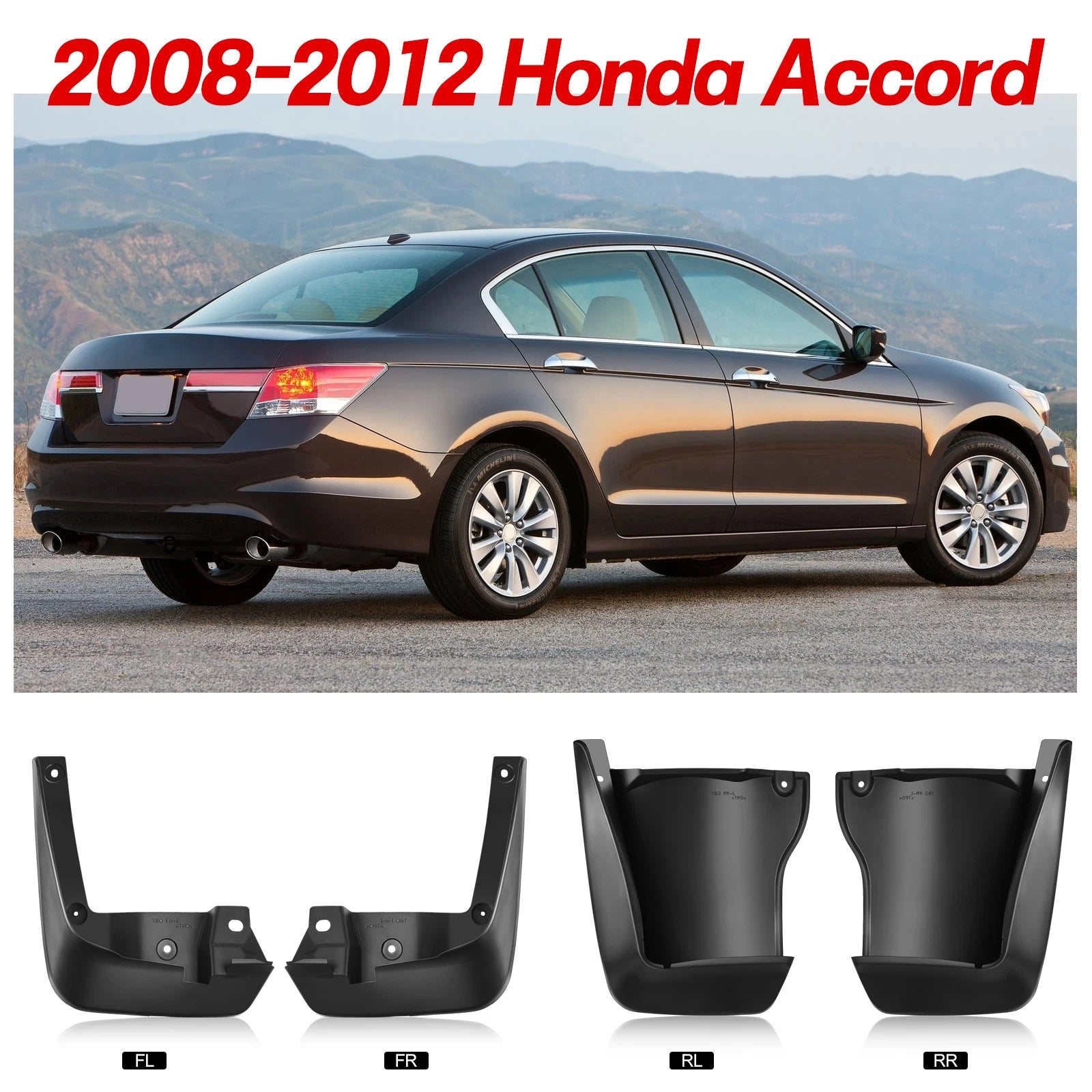 Splash Guards Mud Flaps Set for Subaru Impreza 1995-2001 (2.2L) Front & Rear