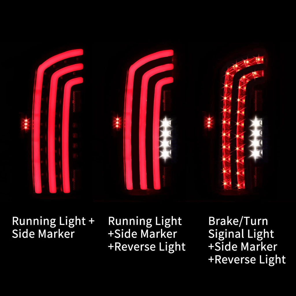 Full LED Tail Lights for Dodge Ram 1500 (2007–2008), 2500 3500 (2007–2009)
