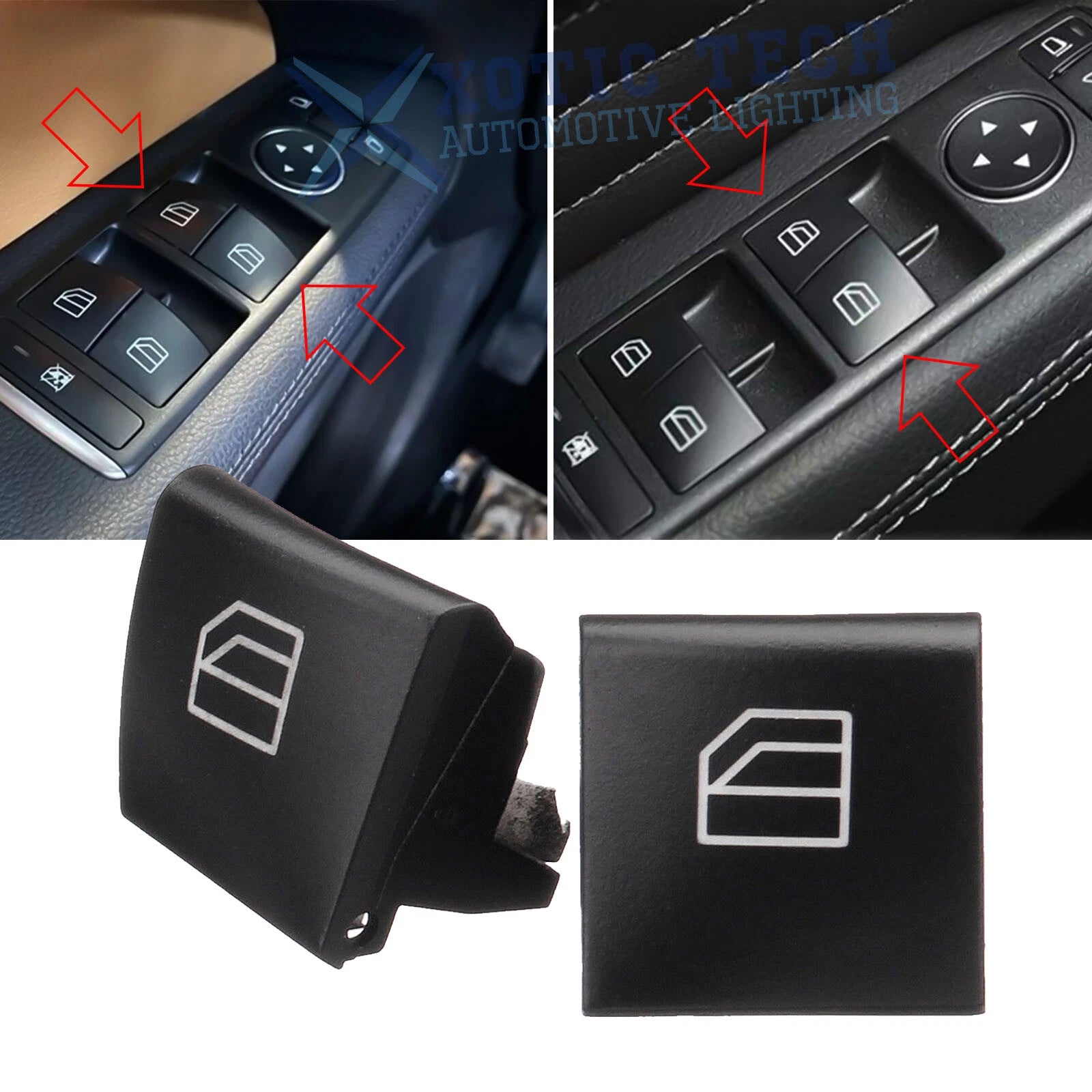 Driver Window Switch Button Cap for Mercedes ML GL R Class (2005–2012)