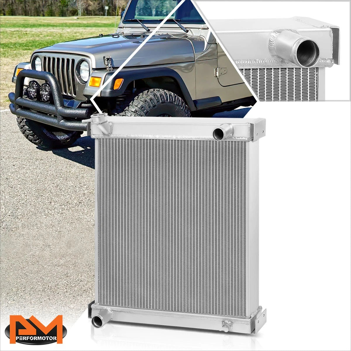 2-Row Aluminum Core Radiator for Jeep Wrangler YJ/TJ (1997–2006)