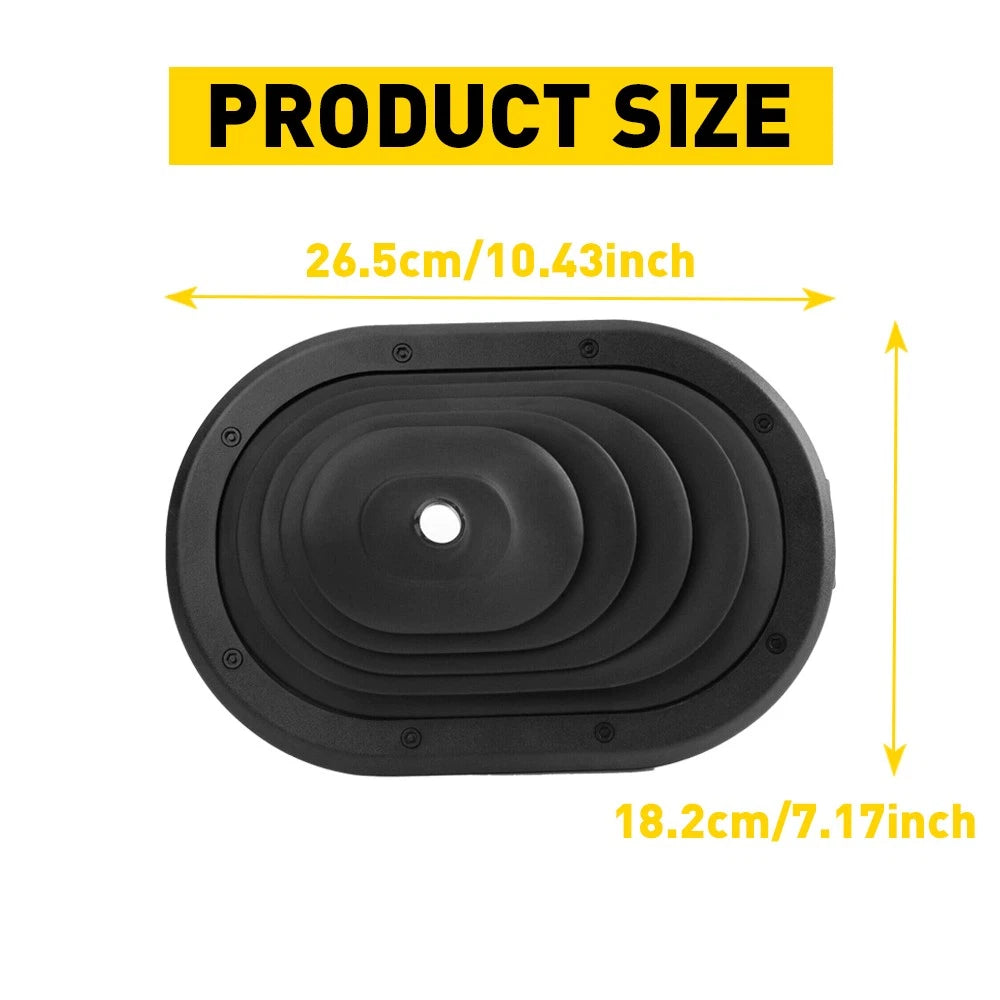 Shift Knob Shifter Boot Cover Black for Jeep Wrangler (2007–2010)
