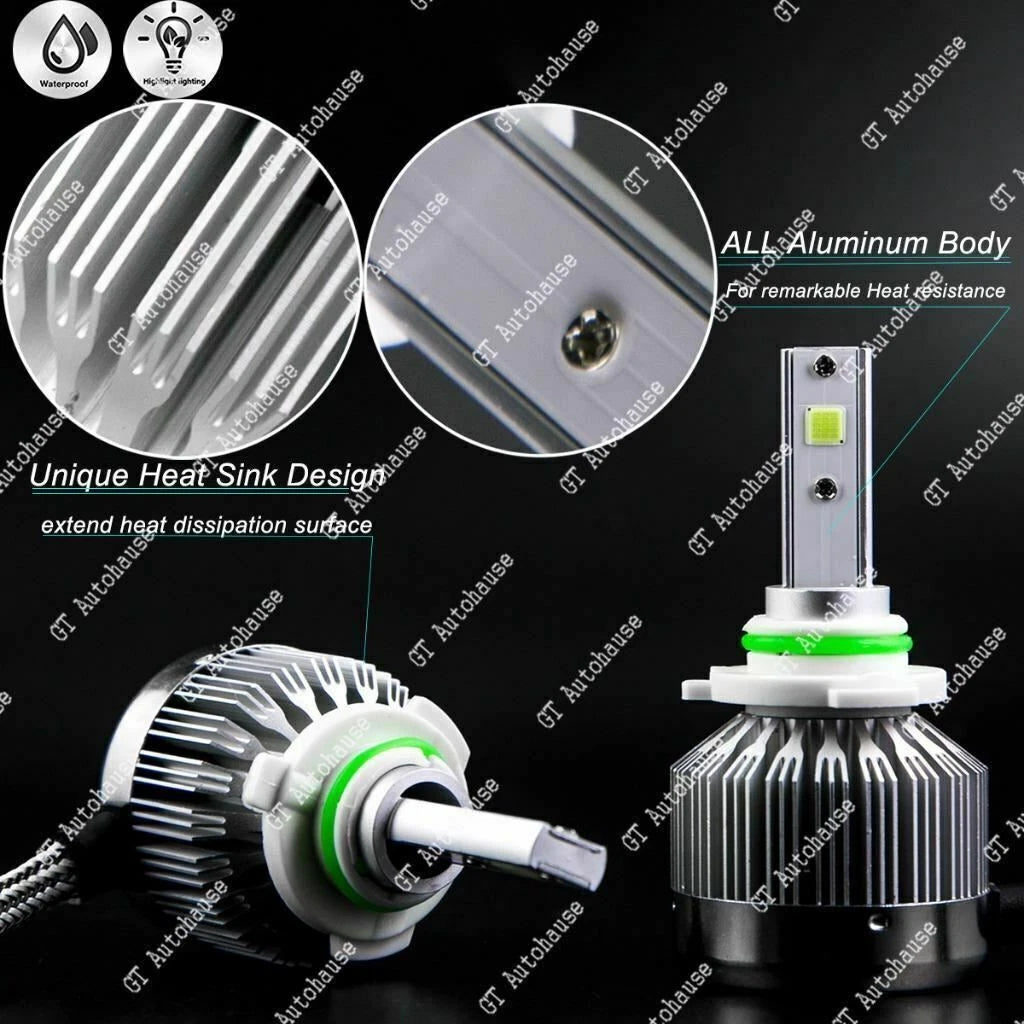 High Power Ice Blue H11 LED Conversion Kit for Headlamp Bulb Replacement (2xH9)