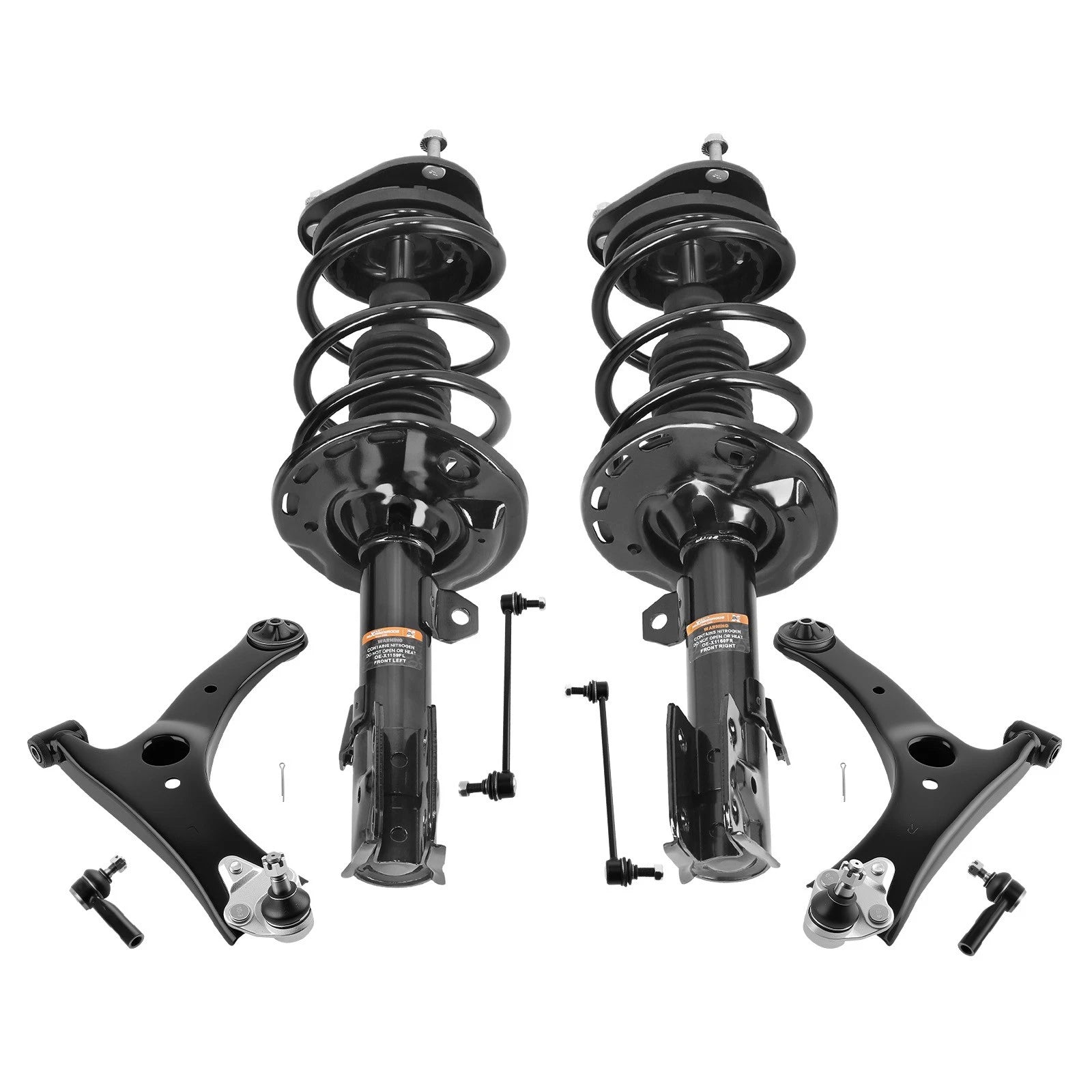 Set of 2 Front Struts + Control Arms for Toyota Corolla (2014–2019)