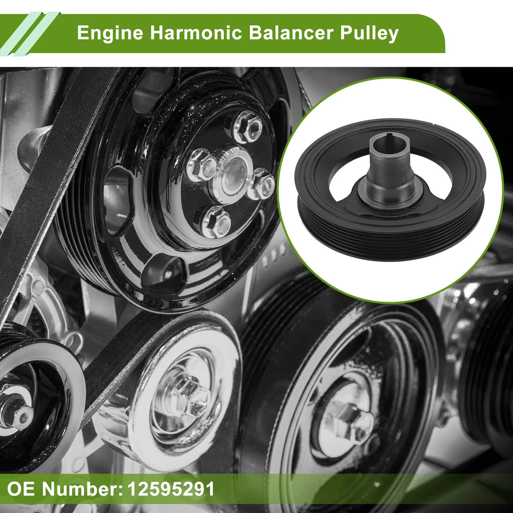 Engine Harmonic Balancer Crankshaft Pulley for Buick LaCrosse (2005–2016) No.12595291