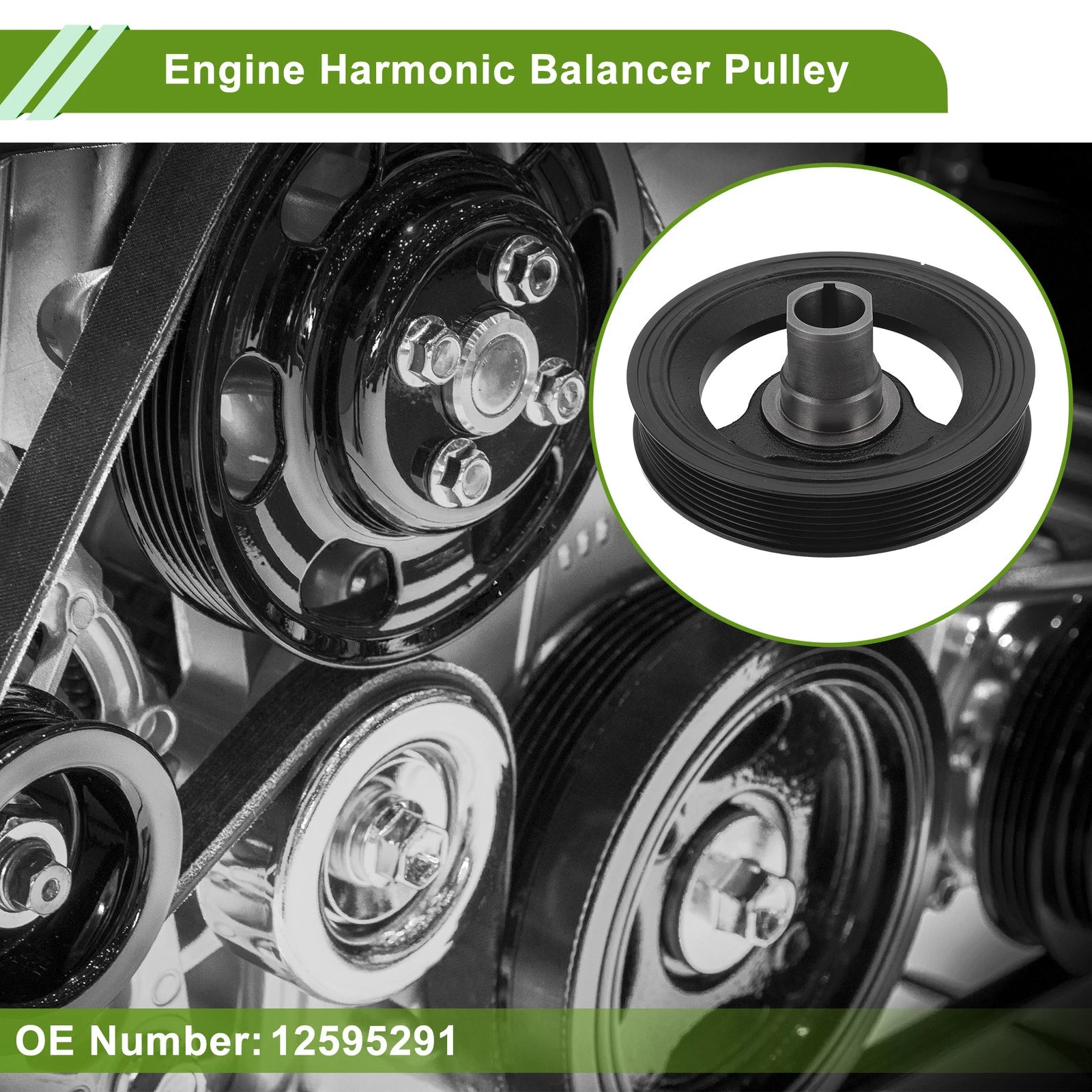 Engine Harmonic Balancer Crankshaft Pulley for Buick LaCrosse (2005–2016) No.12595291