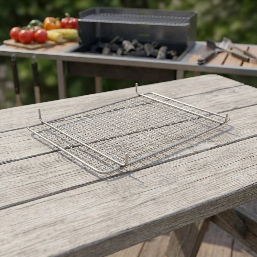 Magnetic Design Barbecue Tool Set of 4 Stainless Steel Fine Mesh Grilling
