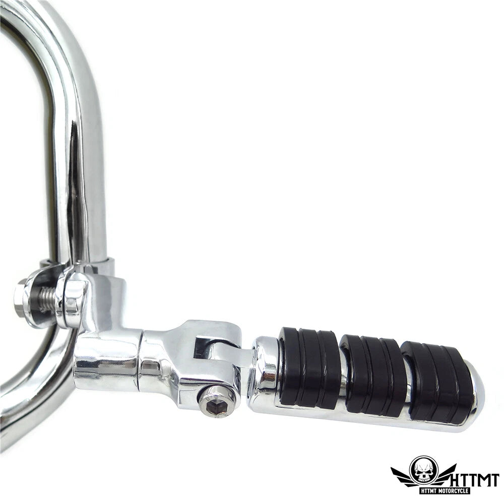 Foot Peg Clamps for HD Sportster 883 XL (2004–2023) & Kawasaki Vulcan VN400 (2006–2023) Chrome