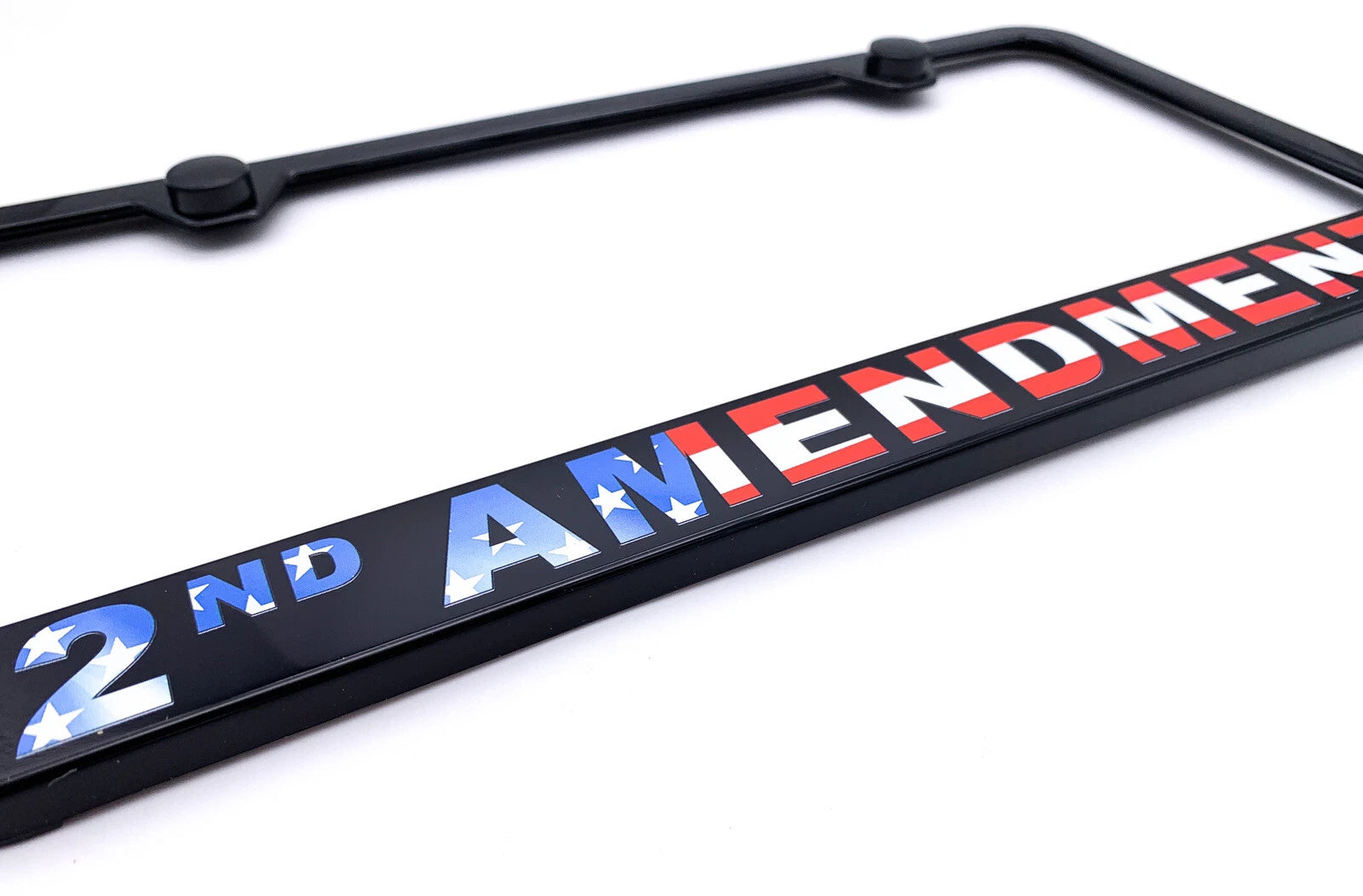 License Plate Frame Black Plastic Front for Jeep Wrangler (2007–2023)