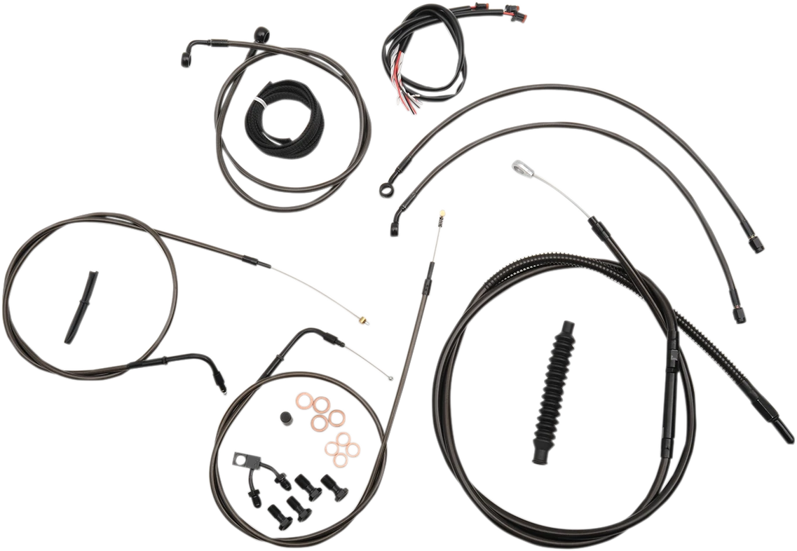 Complete Midnight Braided Cable Kit for Harley Davidson (2015–2017)