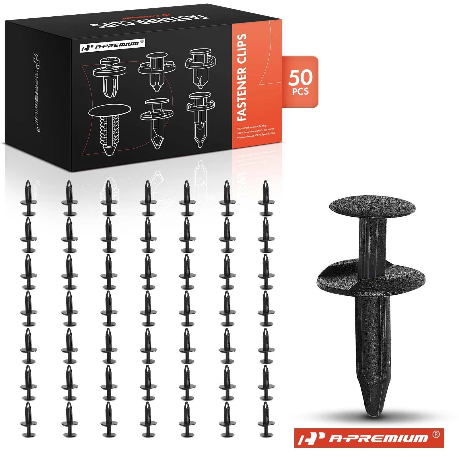Set of 50 Nylon Fascia Retainer Fasteners for Ford 