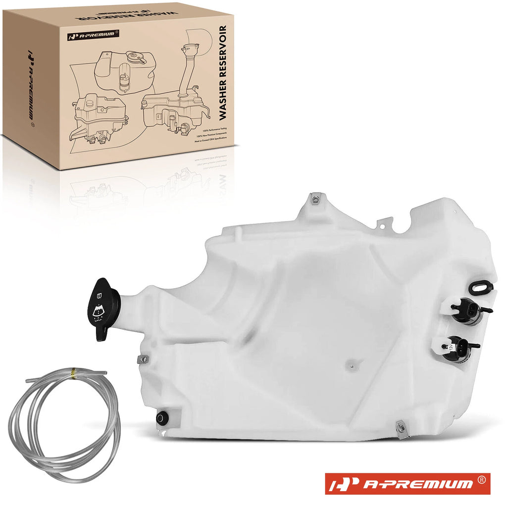 Washer Reservoir with Cap, Pump & Sensor for Chevrolet Buick GMC 