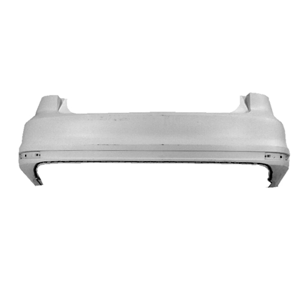 Replacement Primed Plastic Rear Bumper Cover w/o Park Assist Sensor Holes