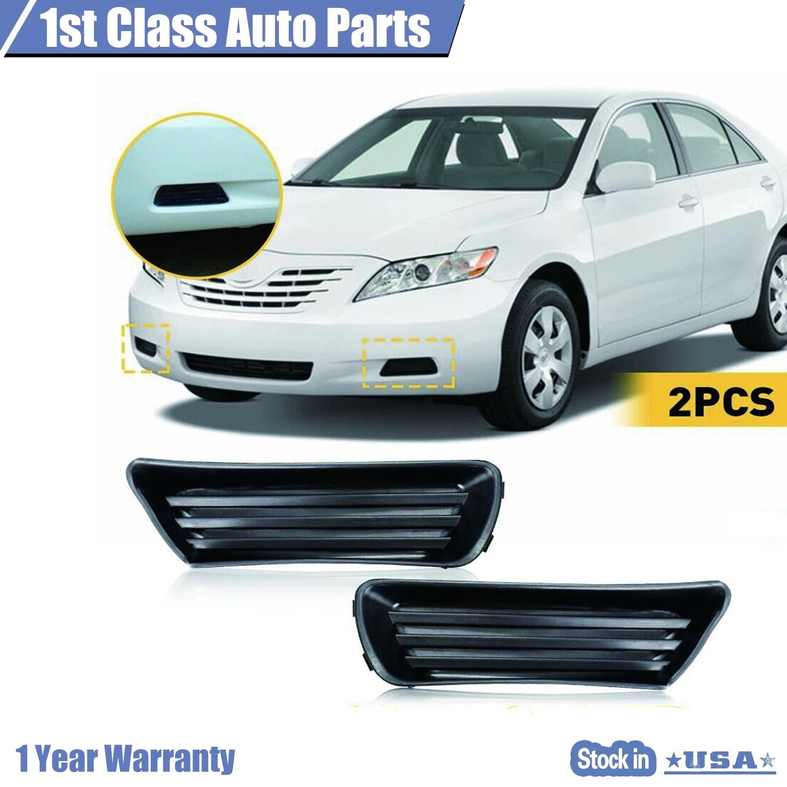 Fog Light Cover Inserts for Toyota Camry (2007–2009)