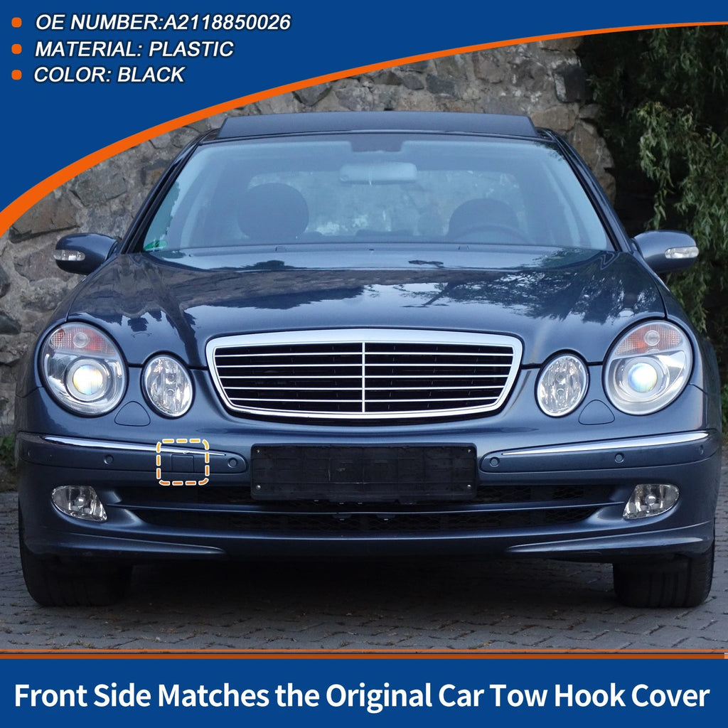 Tow Hook Cover for Mercedes-Benz E-Class (2003–2009) No.A2118850026 Black