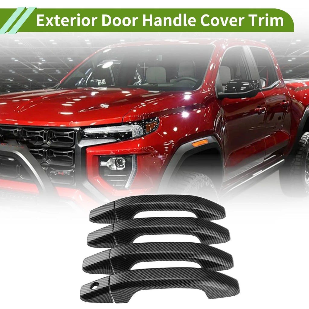 Set of 1 Exterior Door Handle Cover for Chevrolet Colorado (2015–2023) Carbon Fiber Black