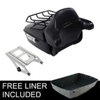 Black King Trunk Backrest Pad for Harley Touring Road Glide (2014–2026)