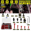 190pcs Fairing Bolts Kit Red for Yamaha YZF R1 (1998–2021) YZF R6 (1999–2020) Aluminum