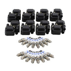Set of 8 Ignition Coils & 16 Double Platinum Spark Plugs for Mercedes V8 (4.3, 5.0)
