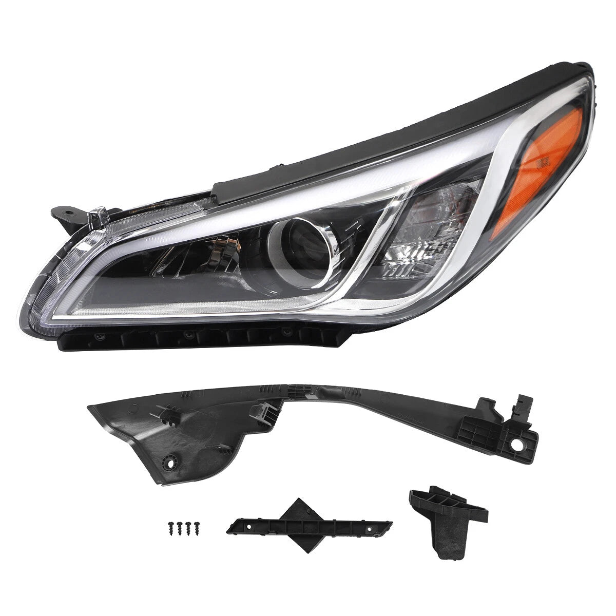 Left Halogen Headlight for Hyundai Sonata (2015–2017)