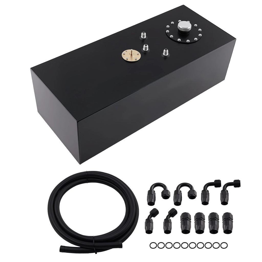 15 Gallon Aluminum Fuel Tank with Cap & Level Sender for Universal Vehicle