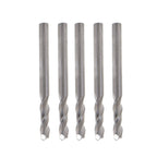 Set of 5 1/8" Diameter 2 Flute End Mills for Various Applications