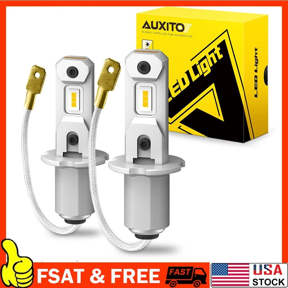 2X H3 LED Fog Light Bulbs for Universal Fit